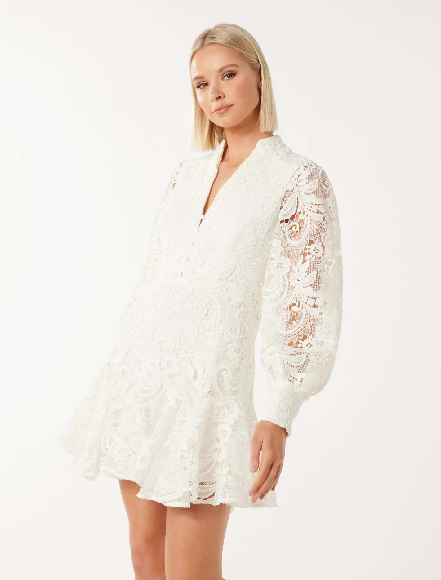 Lace Mini Dress - Iris Design