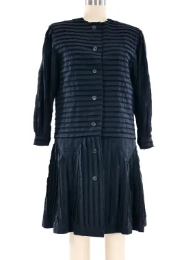 Issey Miyake Pleated Coat Dress