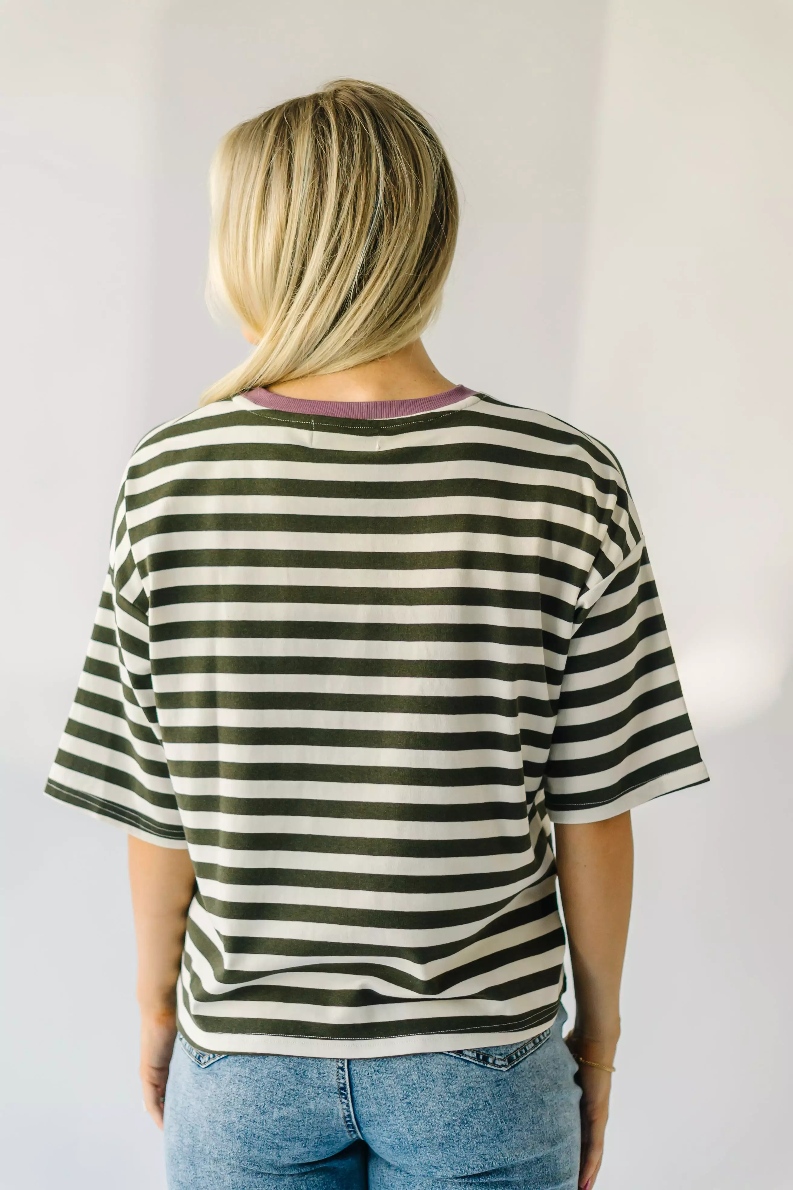 Janson Oversized Tee - Olive Stripe