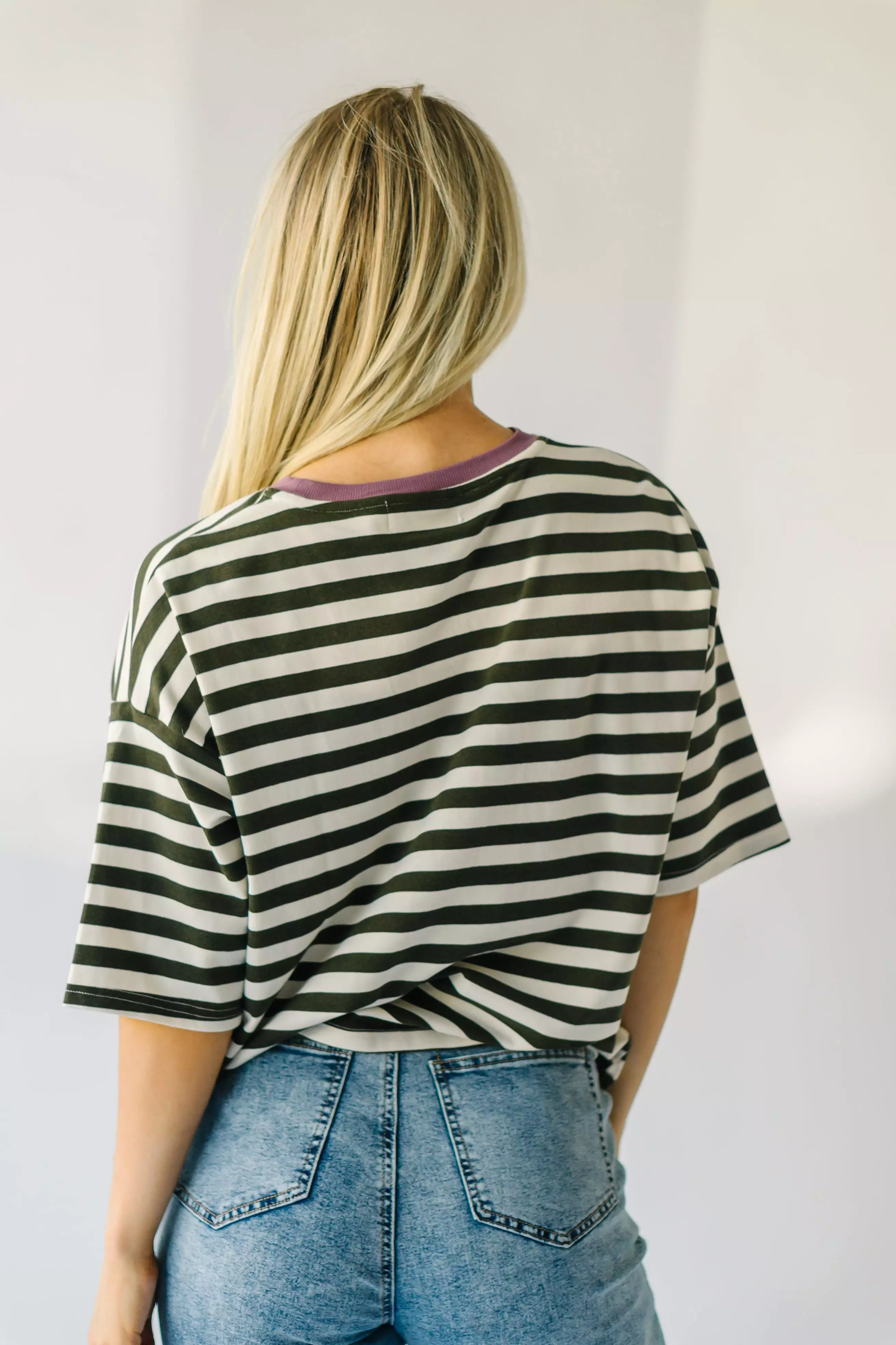 Janson Oversized Tee - Olive Stripe