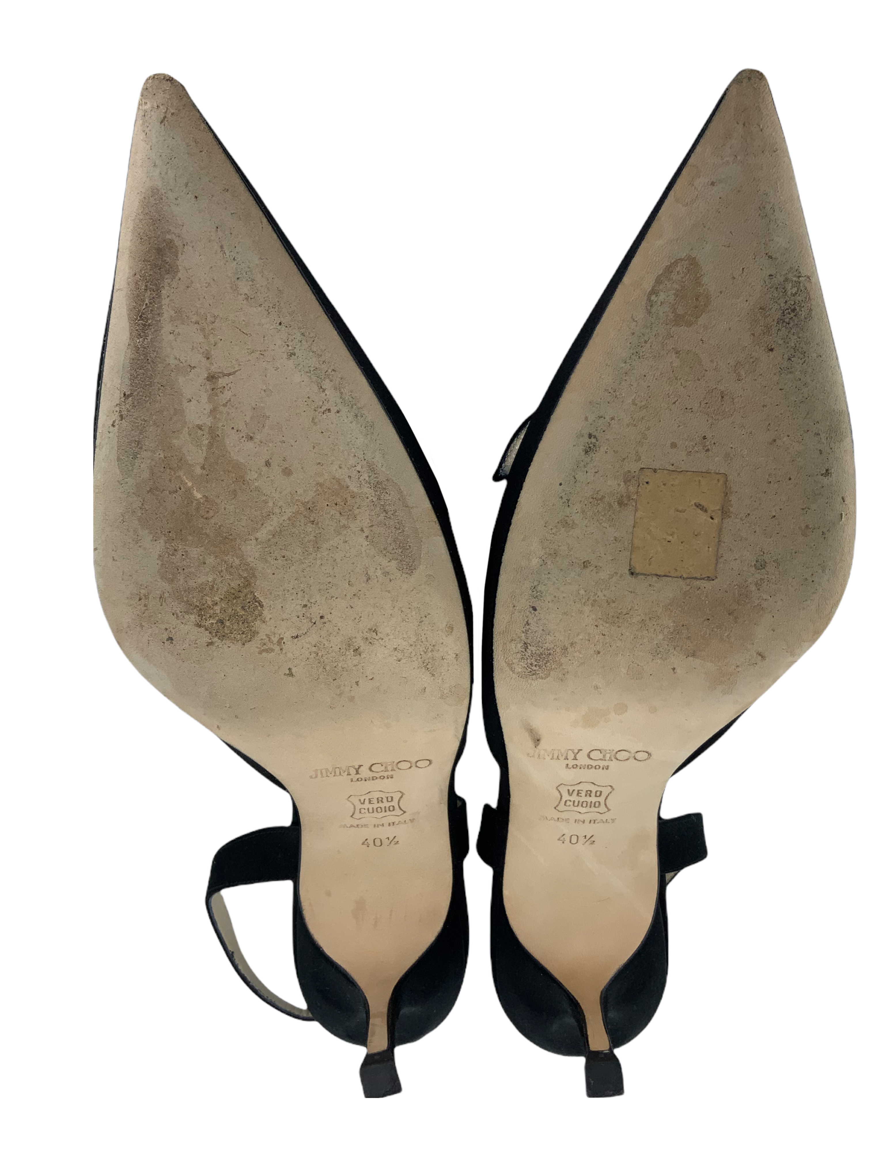 Jimmy Choo Satin Point Toe Slingback Pumps Size 10.5 - Shop now