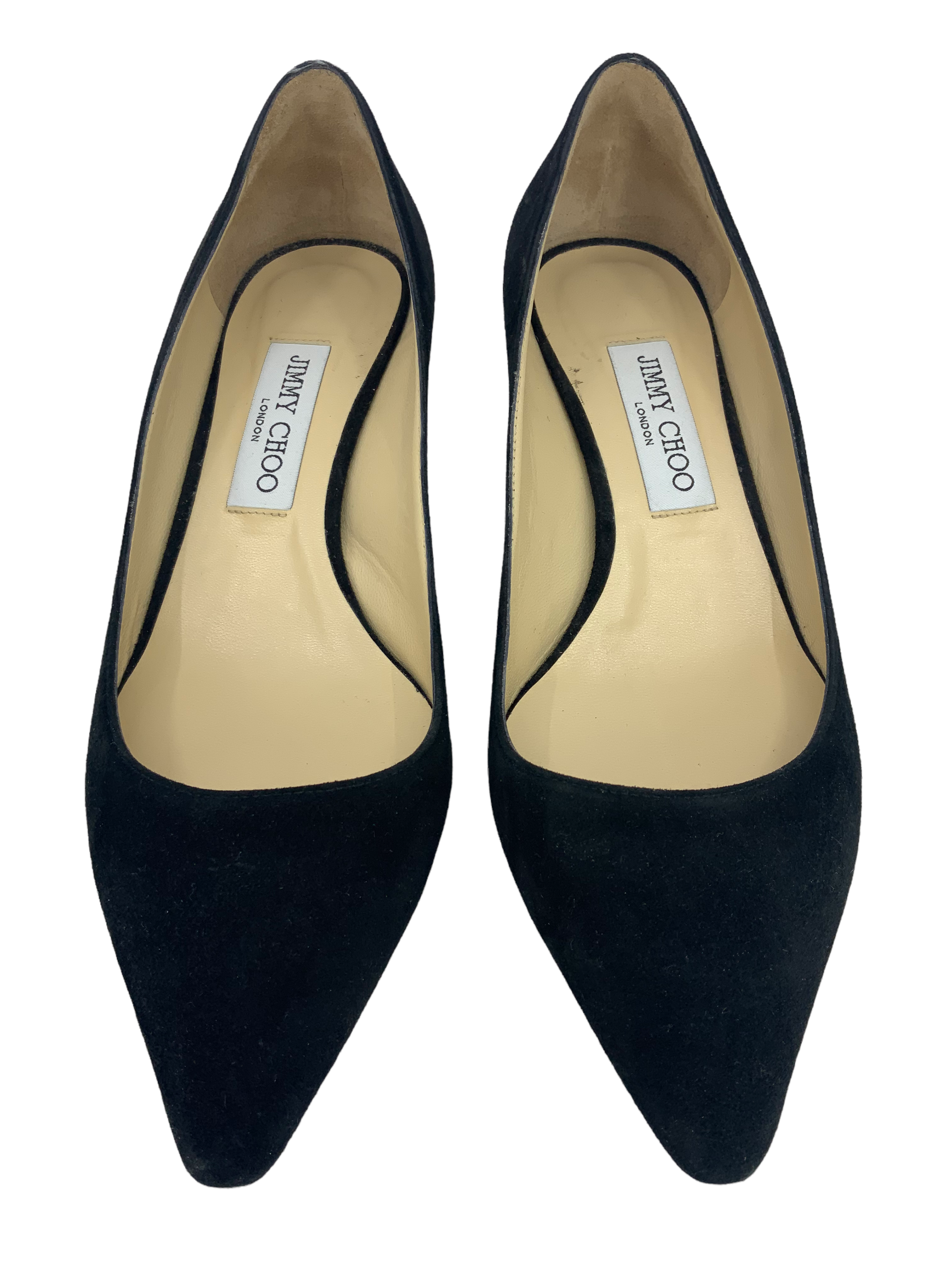 Jimmy Choo Suede Kitten Heel Pumps - Size 9.5