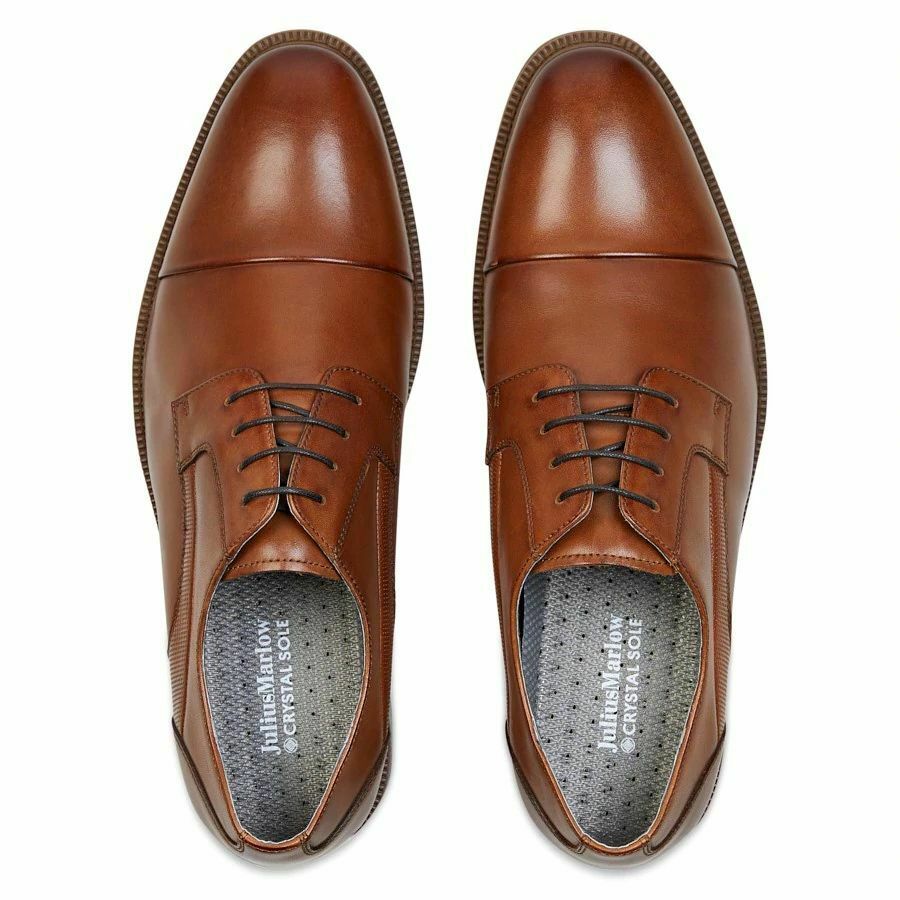 Julius Marlow Hijack Shoes - Lace Up - Dress - Work - Casual - Formal - Cognac Tan