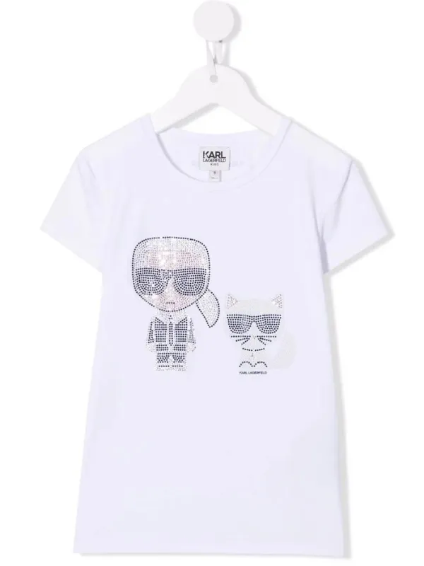 Karl Lagerfeld White Choupette Ikonic T-Shirt