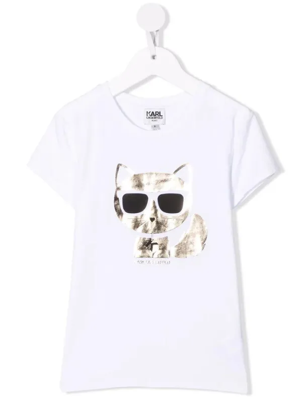 Karl Lagerfeld White Choupette T-Shirt