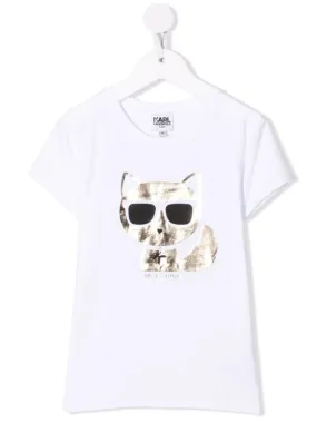 Karl Lagerfeld White Choupette T-Shirt