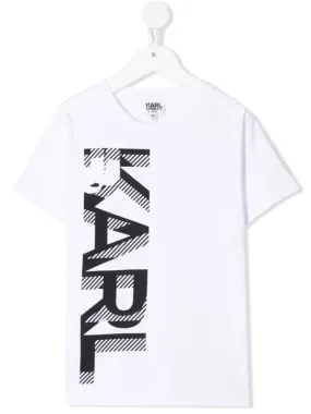 Karl Lagerfeld White Vertical T-Shirt