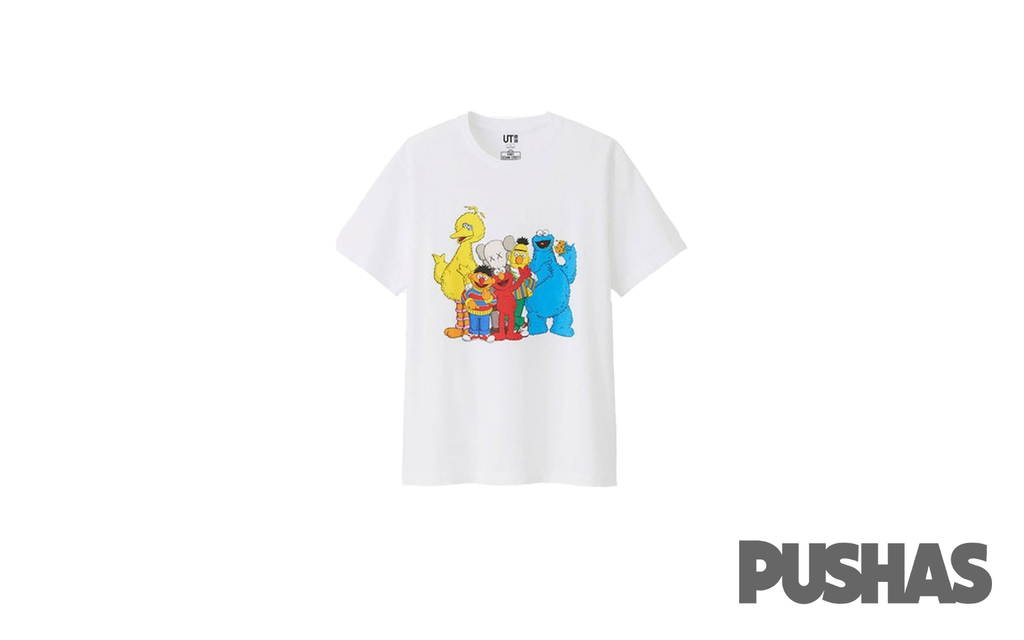 KAWS x Uniqlo Sesame Street Group 2 White Shirt - Shop Now