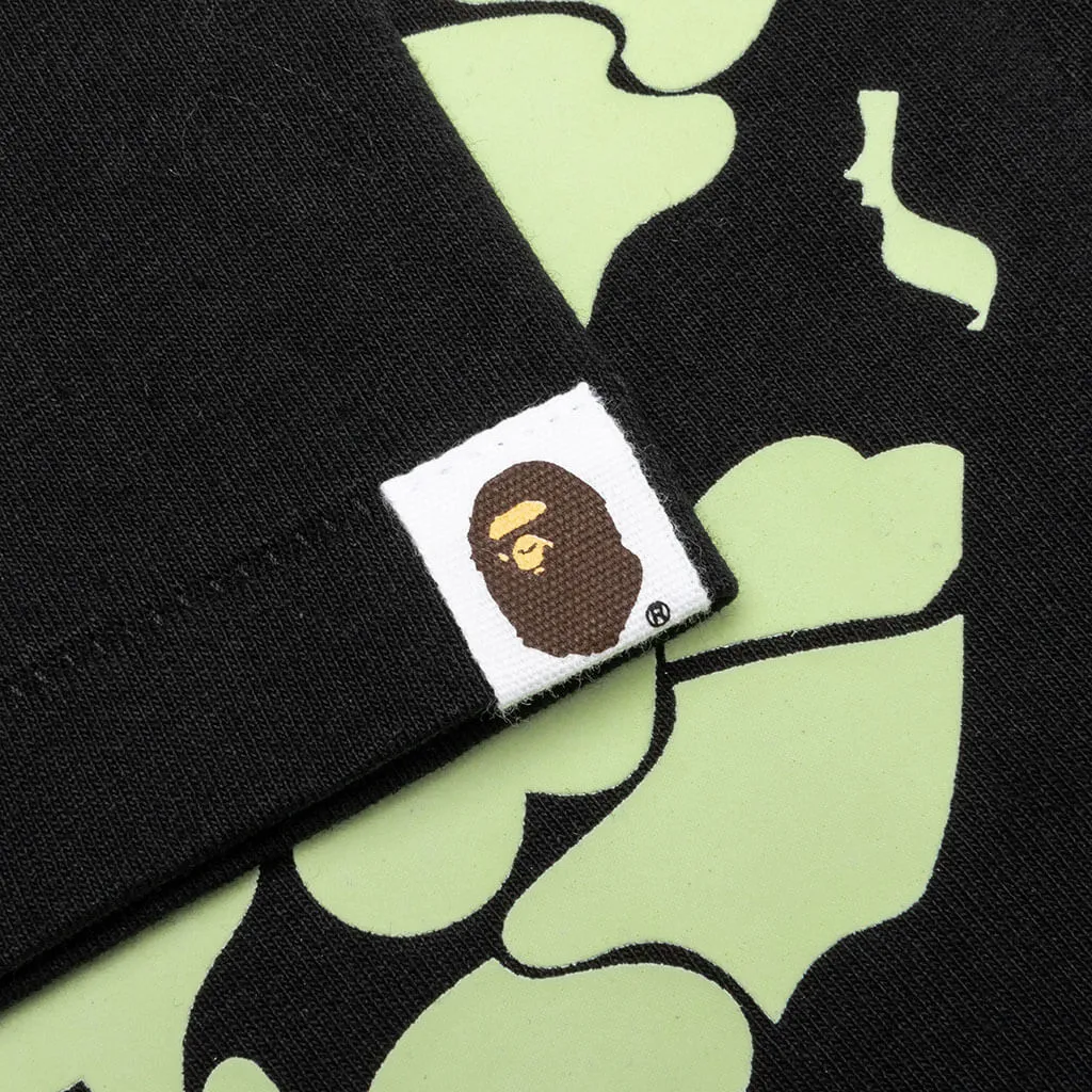 Black Kids Glow in The Dark Camo Big Ape Head Tee