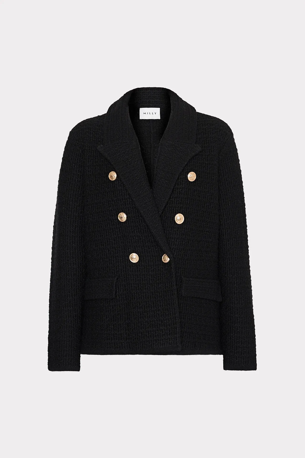 Kimmie Textured Knit Blazer Black