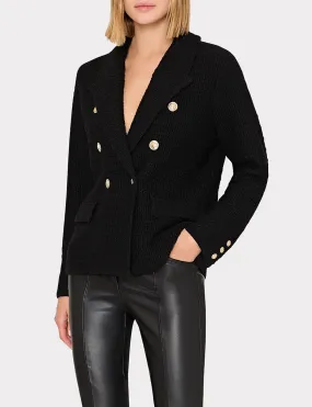 Kimmie Textured Knit Blazer Black