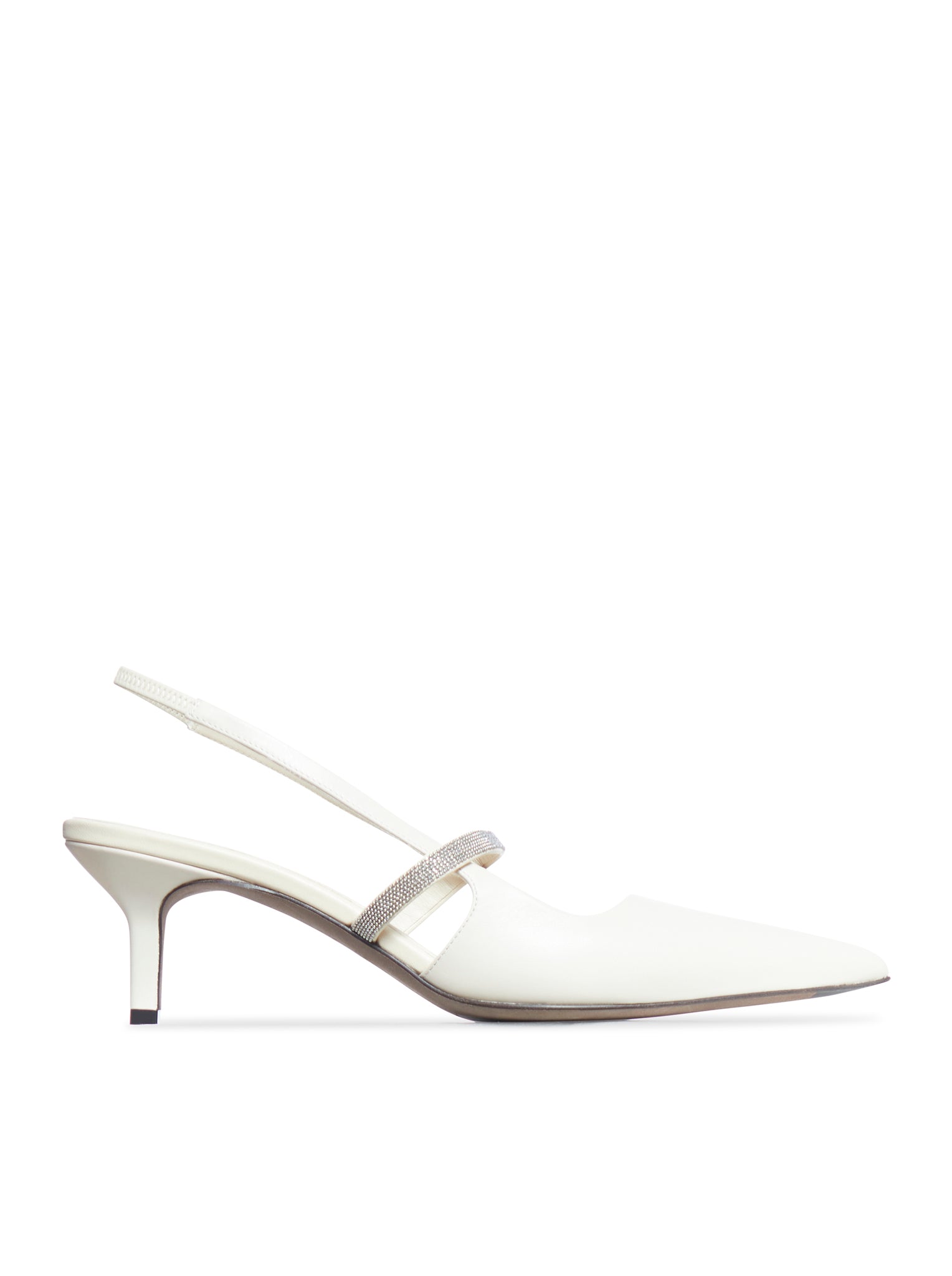 Leather slingback from Brunello Cucinelli.