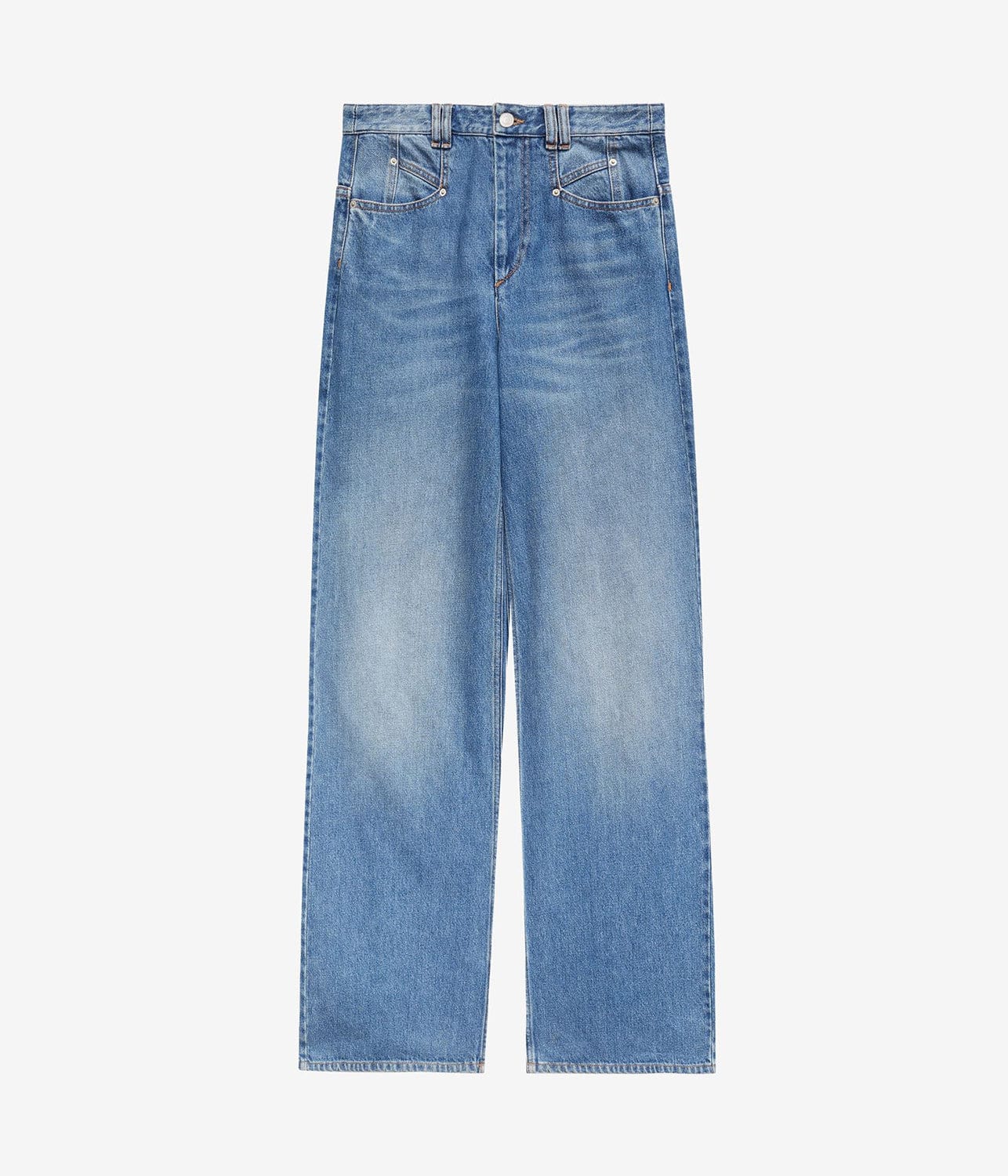 Lemonade-colored denim trousers