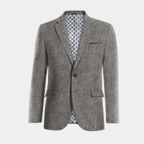 Light gray limited edition Donegal tweed blazer