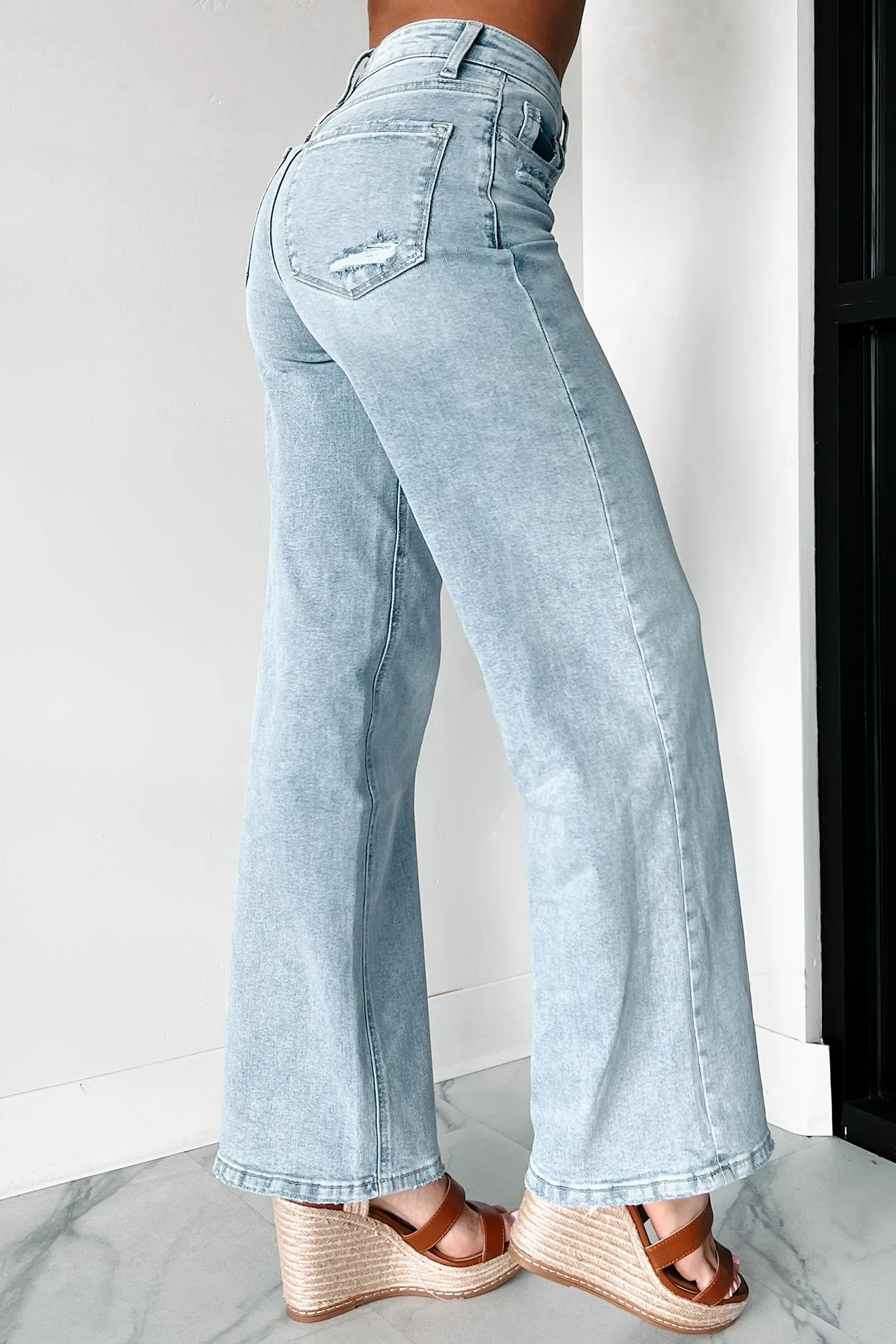 Light High Rise Wide Leg Flying Monkey Jeans - A New Dawn