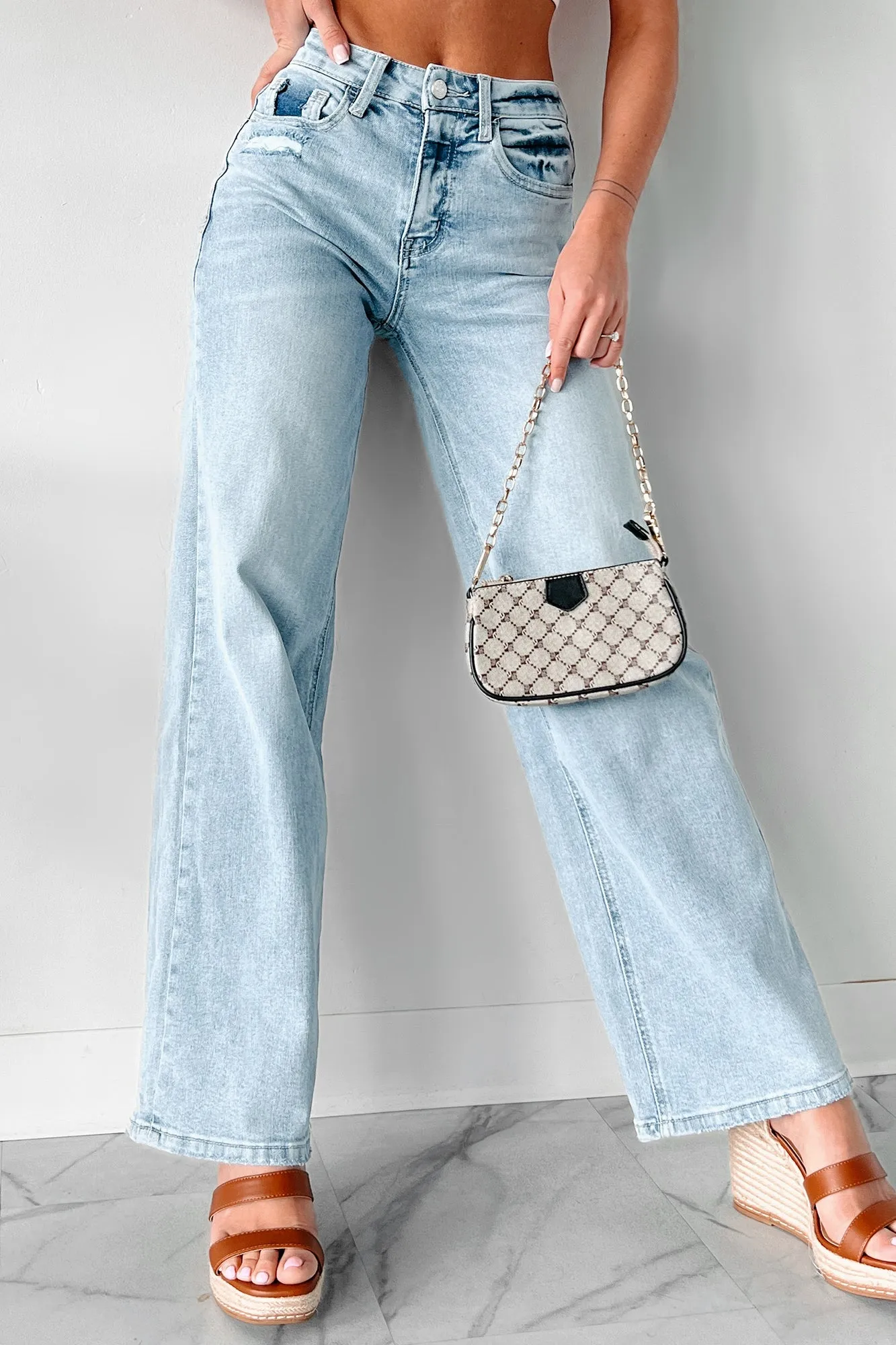 Light High Rise Wide Leg Flying Monkey Jeans - A New Dawn