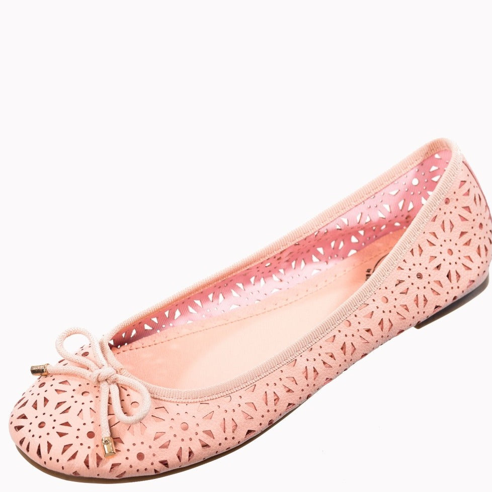 Light Pink Ballet Bow Pumps Flats