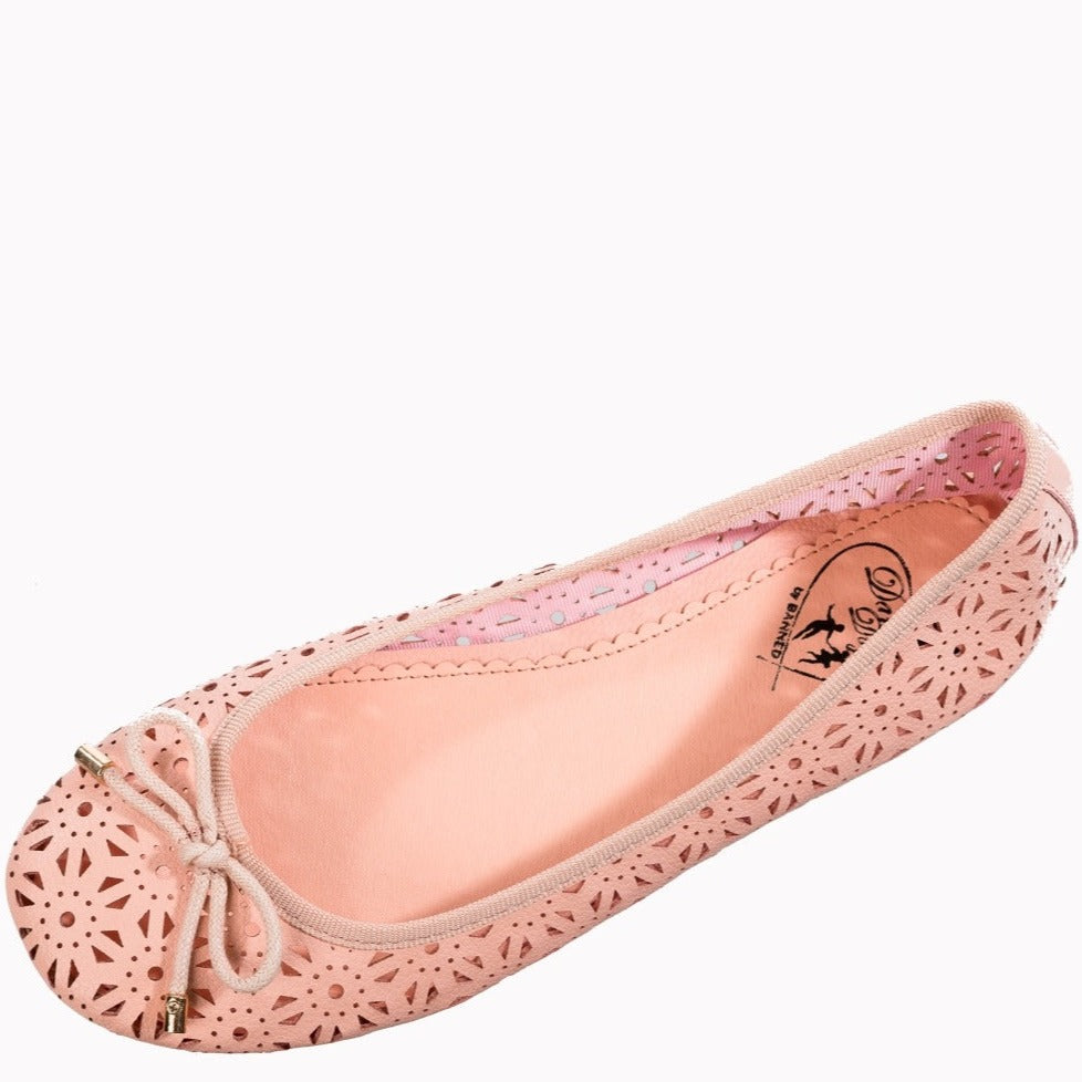 Light Pink Ballet Bow Pumps Flats