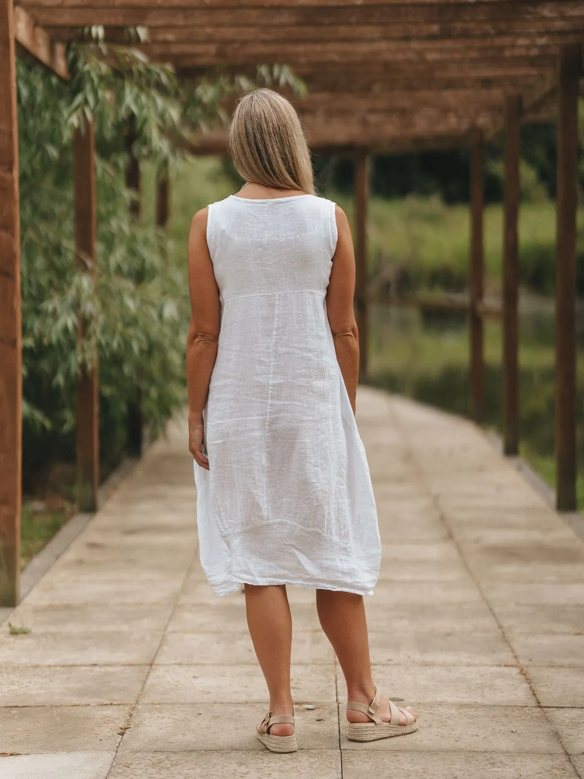 Linen Sleeveless Dress Bridie - Shop Now