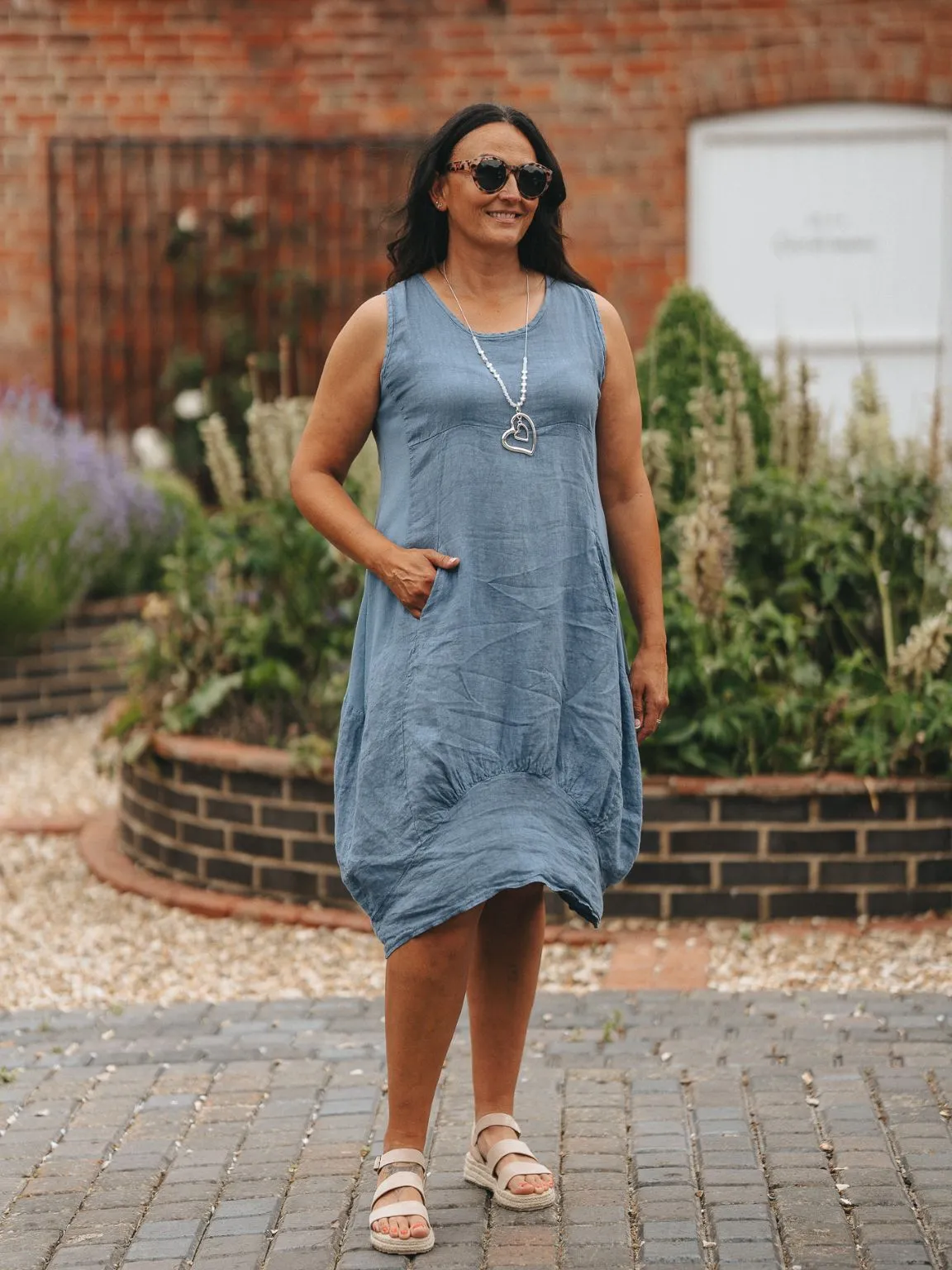 Linen Sleeveless Dress Bridie - Shop Now