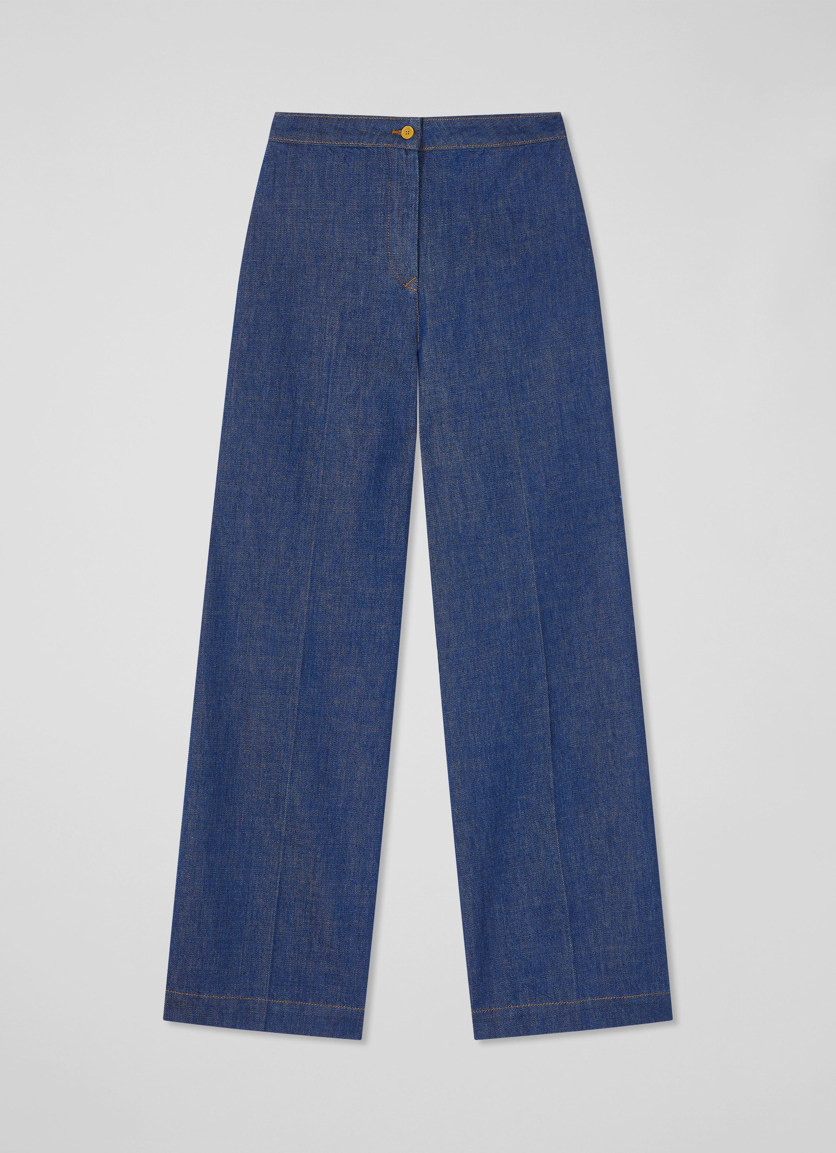 LK Bennett Wide-Leg Trousers - Ami Organic Cotton Denim