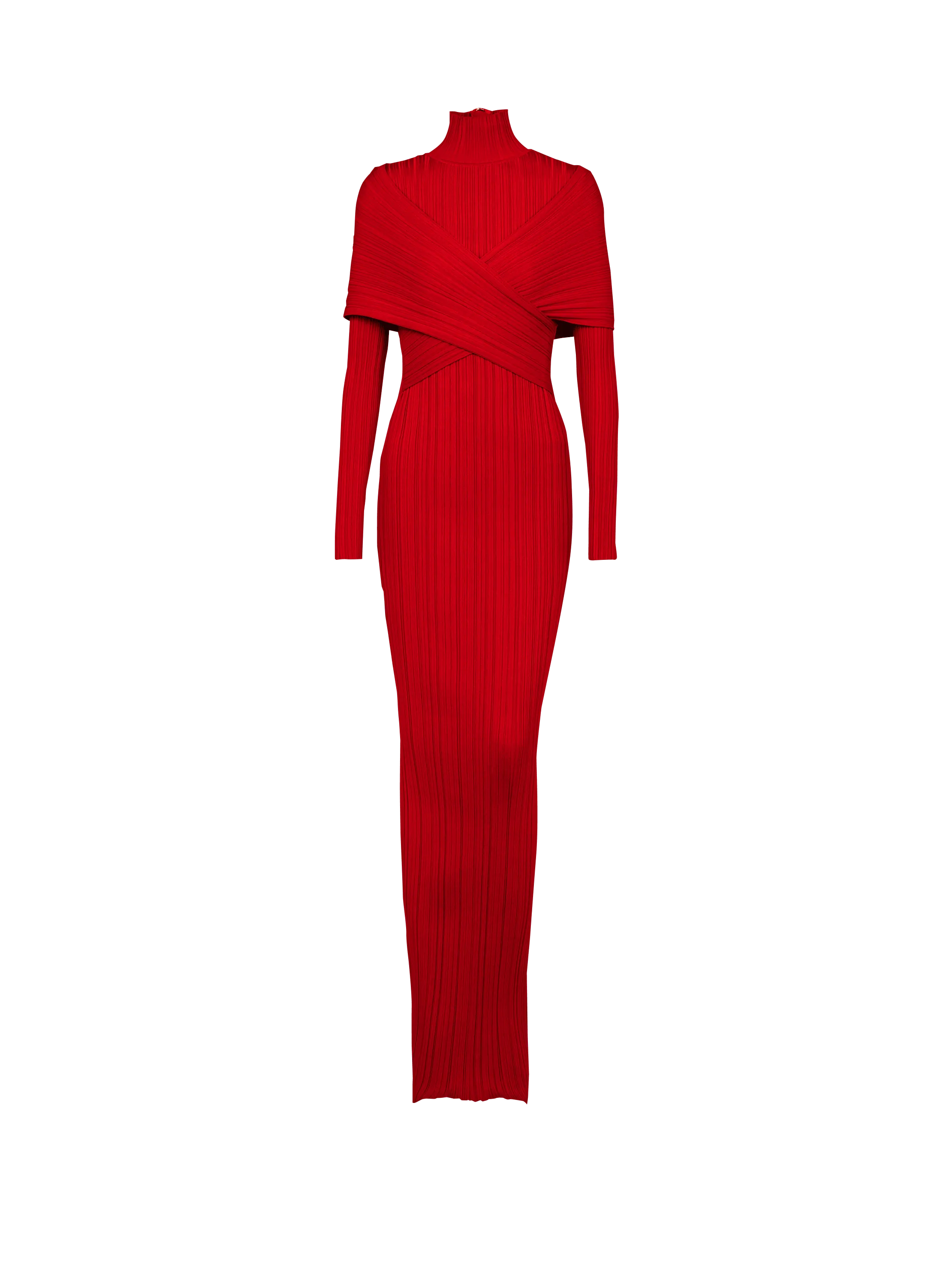 Pleated Knit Dress