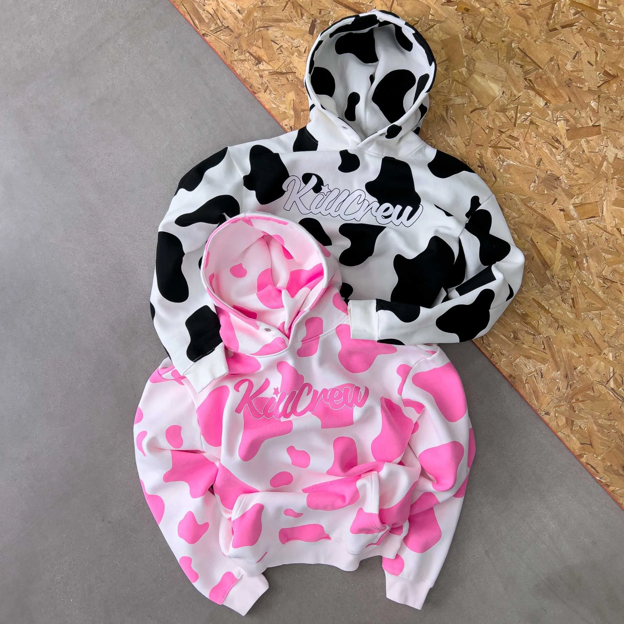 LUX MOO MOO HOODIE PINK Oversized