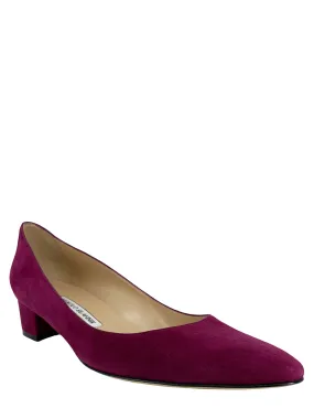 Manolo Blahnik suede pumps 9.5 - Listony block heel