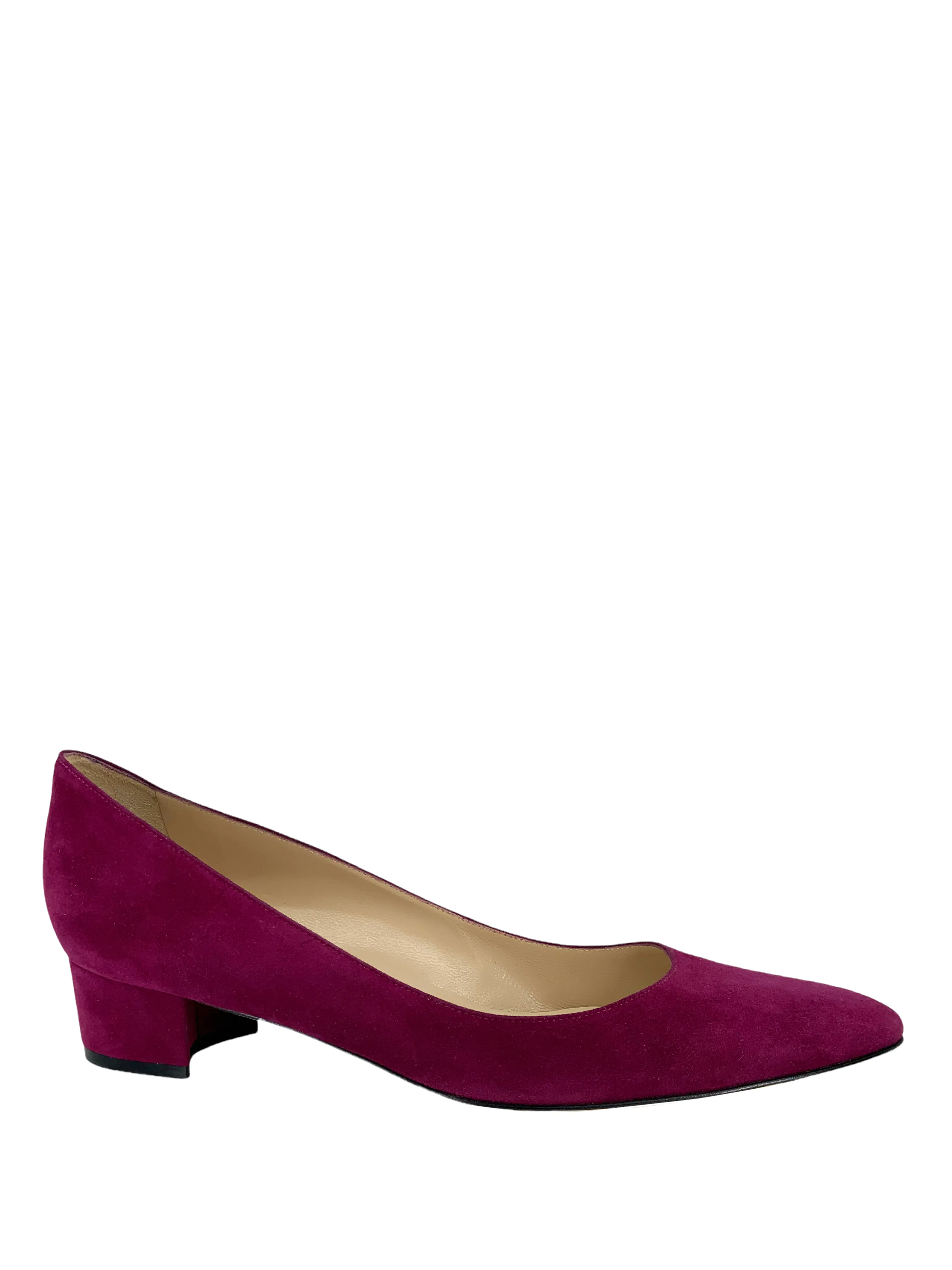 Manolo Blahnik suede pumps 9.5 - Listony block heel