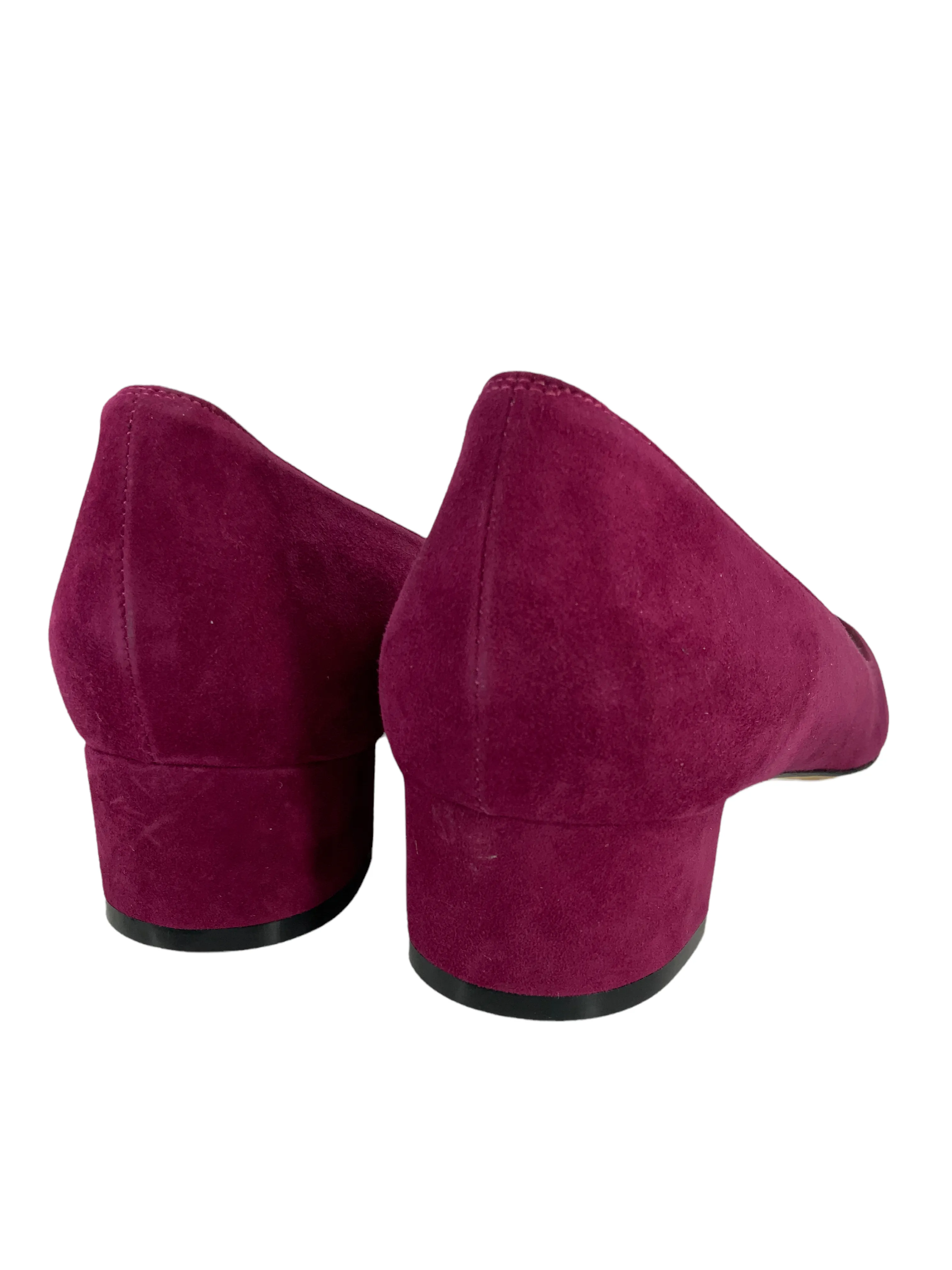 Manolo Blahnik suede pumps 9.5 - Listony block heel