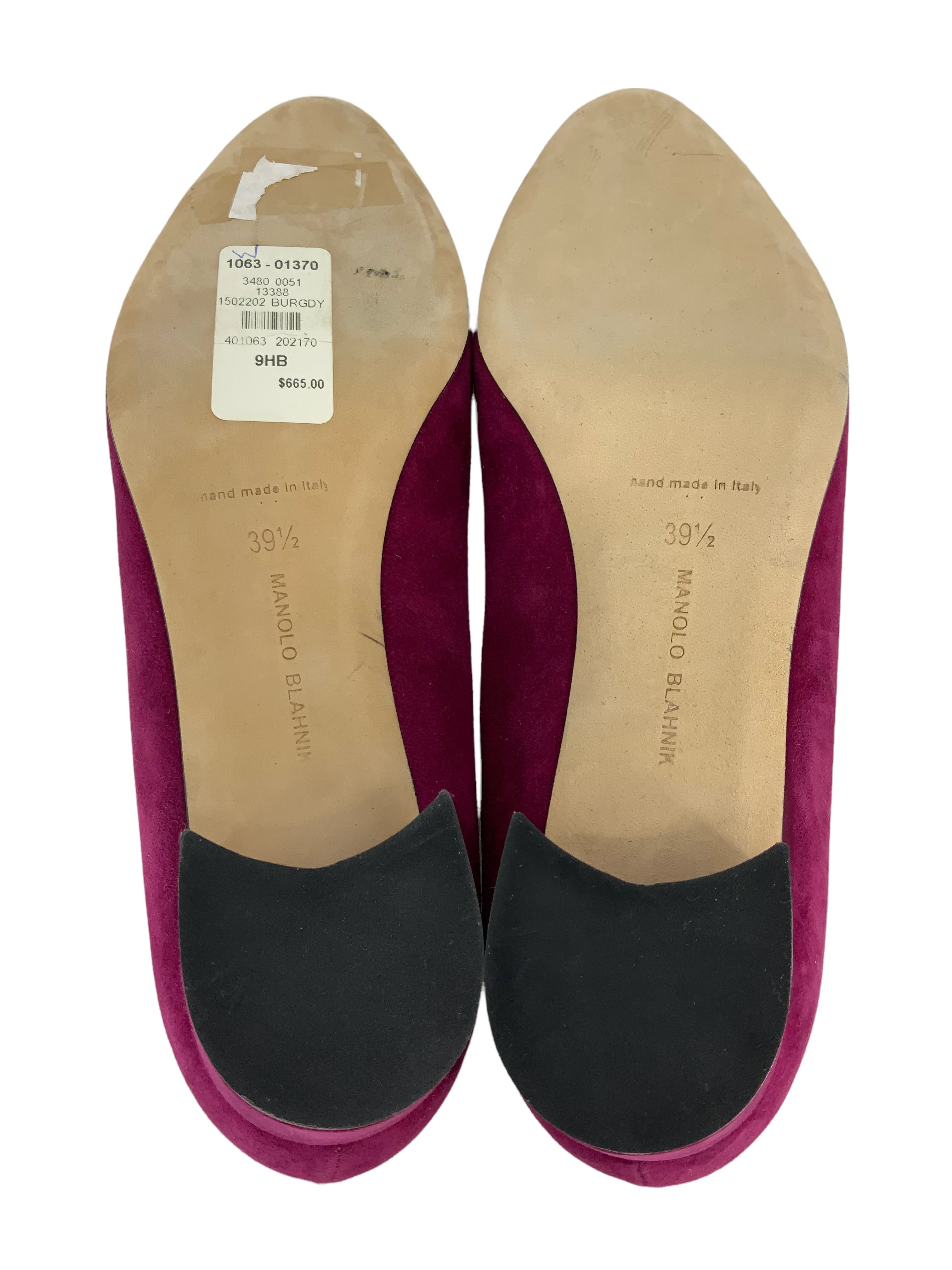 Manolo Blahnik suede pumps 9.5 - Listony block heel