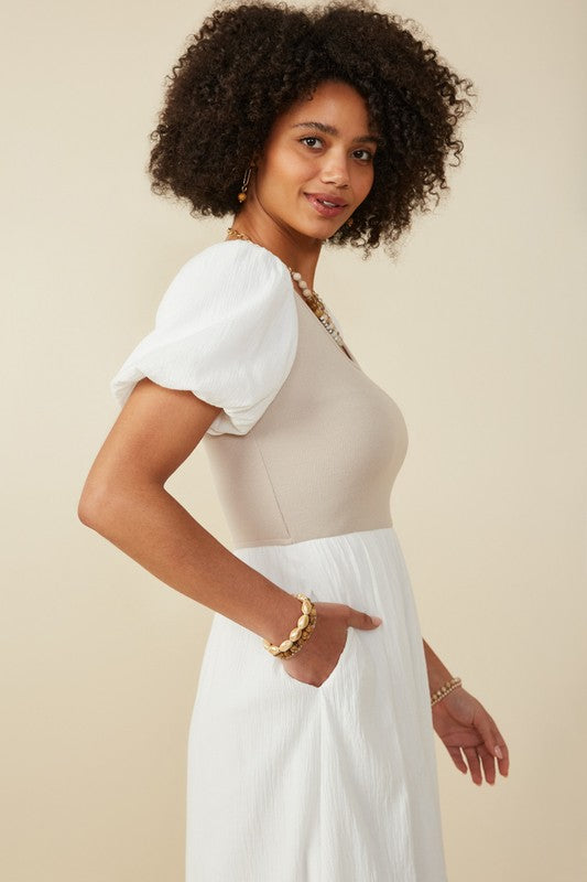 Mari Ribbed Knit Bodice Dress - Shop now for this stylish and comfortable ribbed knit bodice dress from Mari. Perfect for any oc