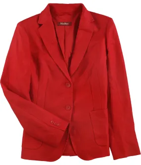 Maxmara Women's Blazer Jacket Two Button Solid