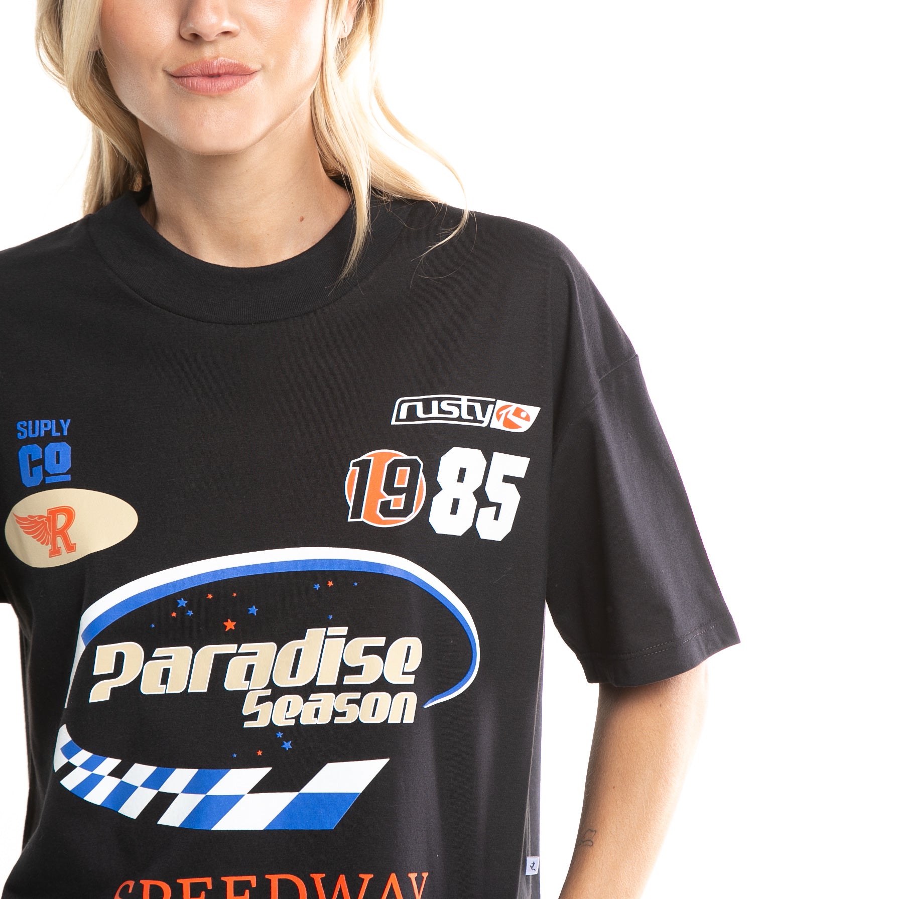 McRusty Paradise Season Relaxed Tee Black