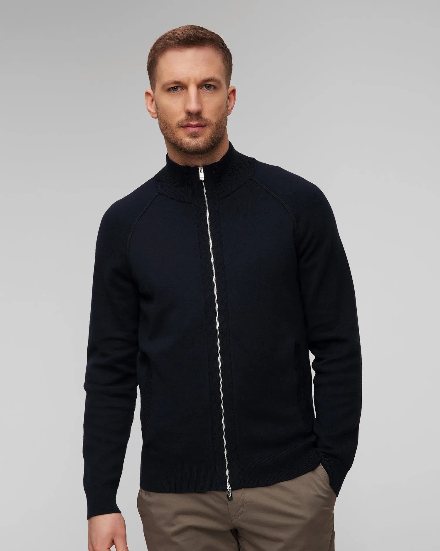 Men's Navy Blue Wool Sweater - Hugo Boss Perrone