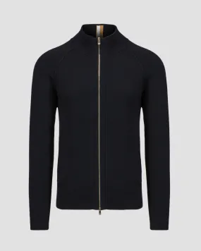 Men's Navy Blue Wool Sweater - Hugo Boss Perrone