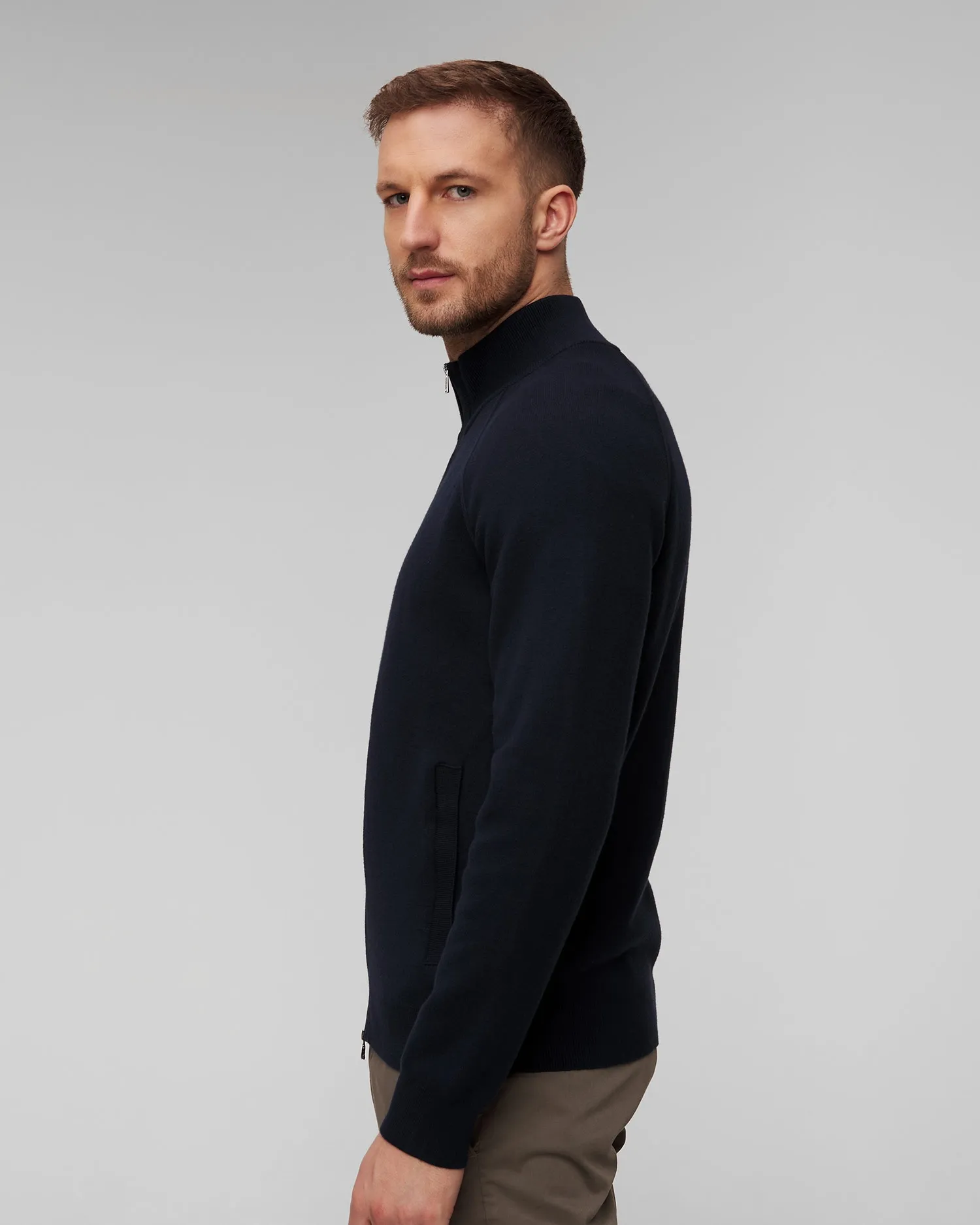 Men's Navy Blue Wool Sweater - Hugo Boss Perrone