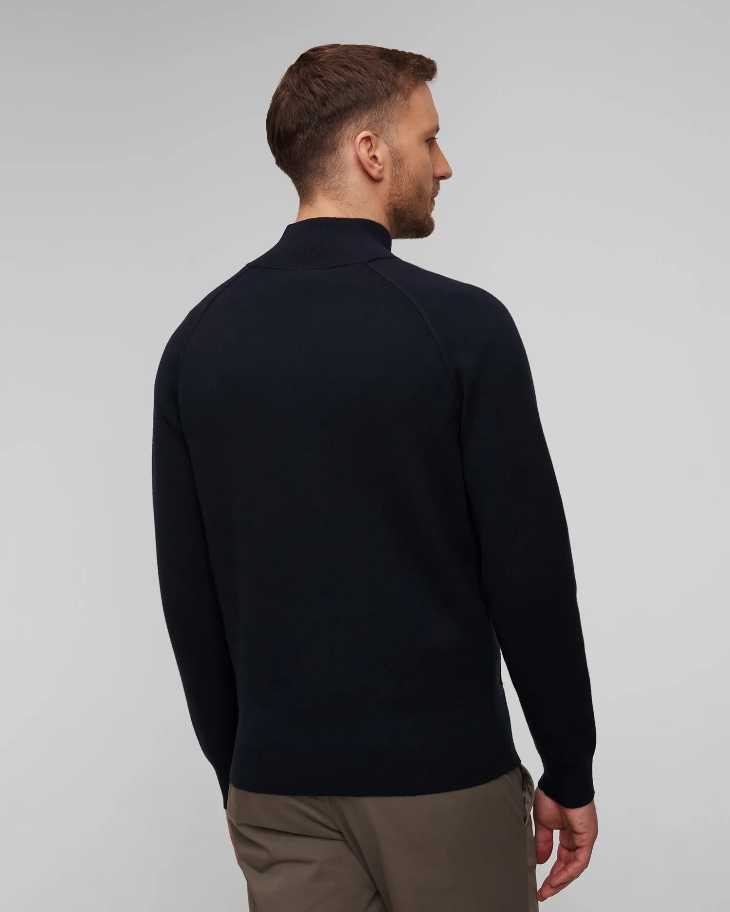 Men's Navy Blue Wool Sweater - Hugo Boss Perrone