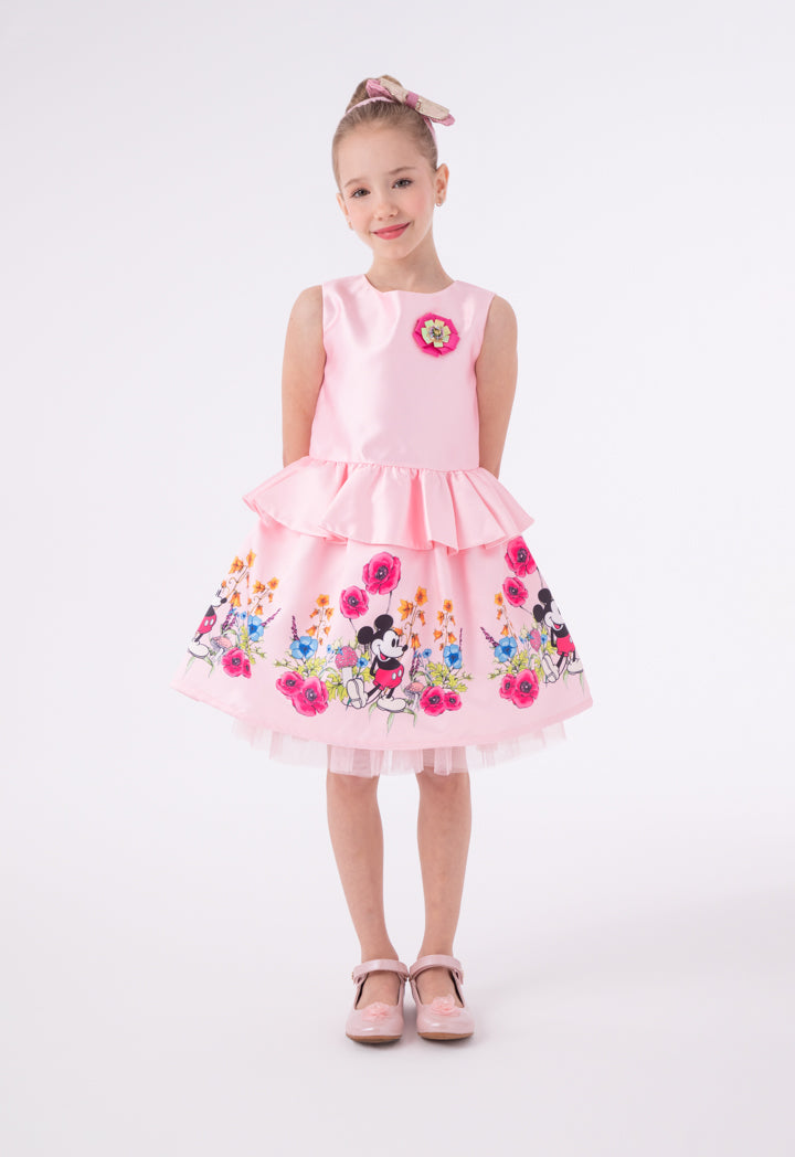 Mickey Mouse Dress Sleeveless with Waist Ruffles