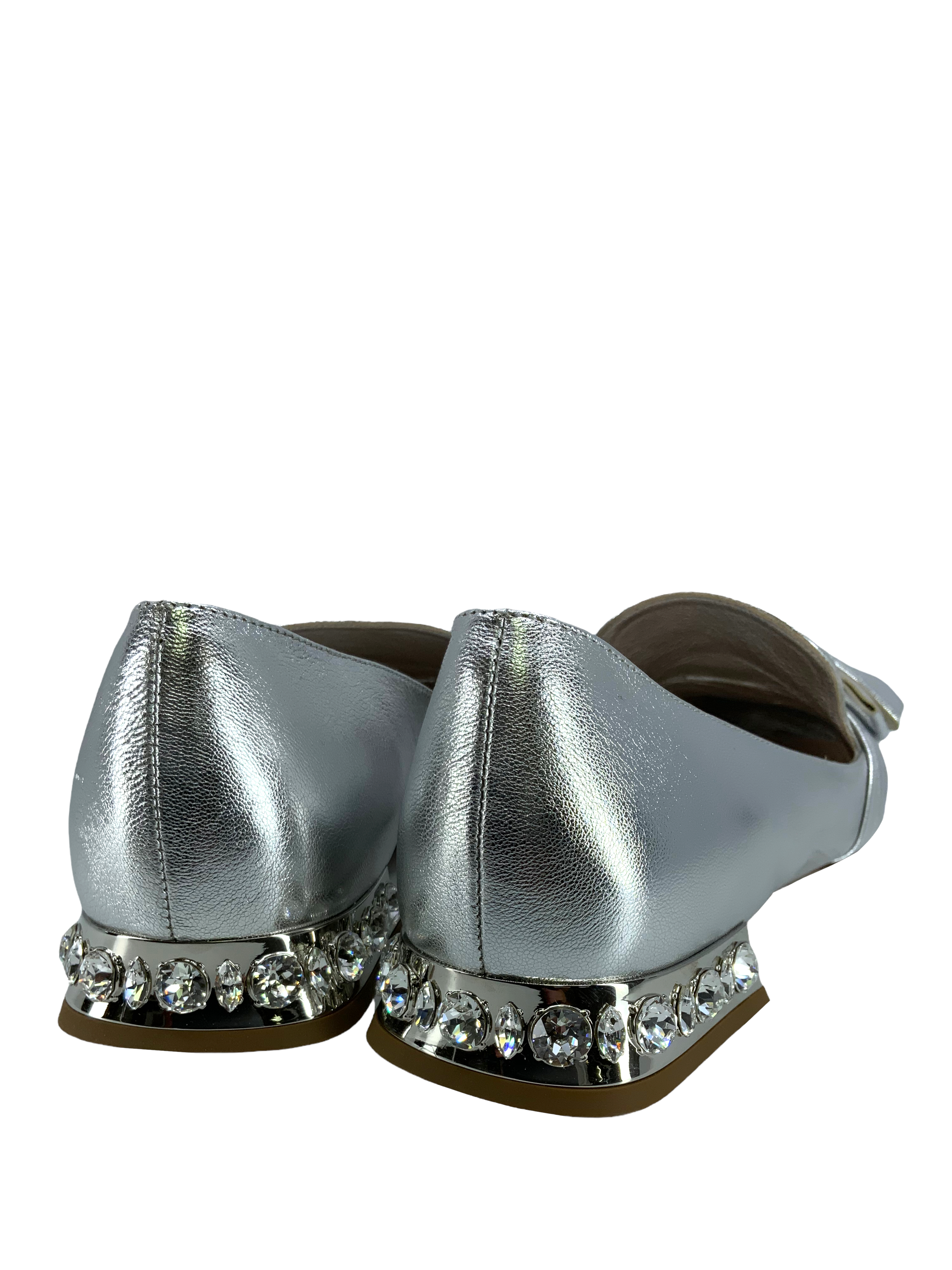 Miu Miu Jewel Embellished Leather Pumps - Size 8.5