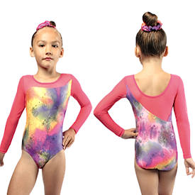 Mondor neon long sleeve leotard