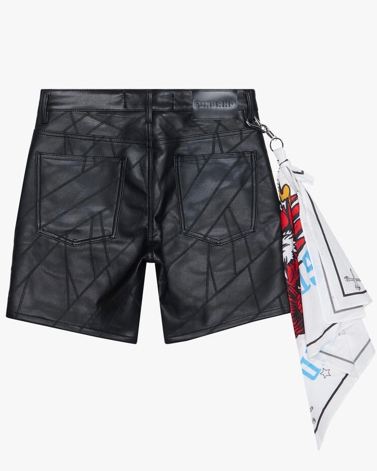 Motorcycle Leather Shorts