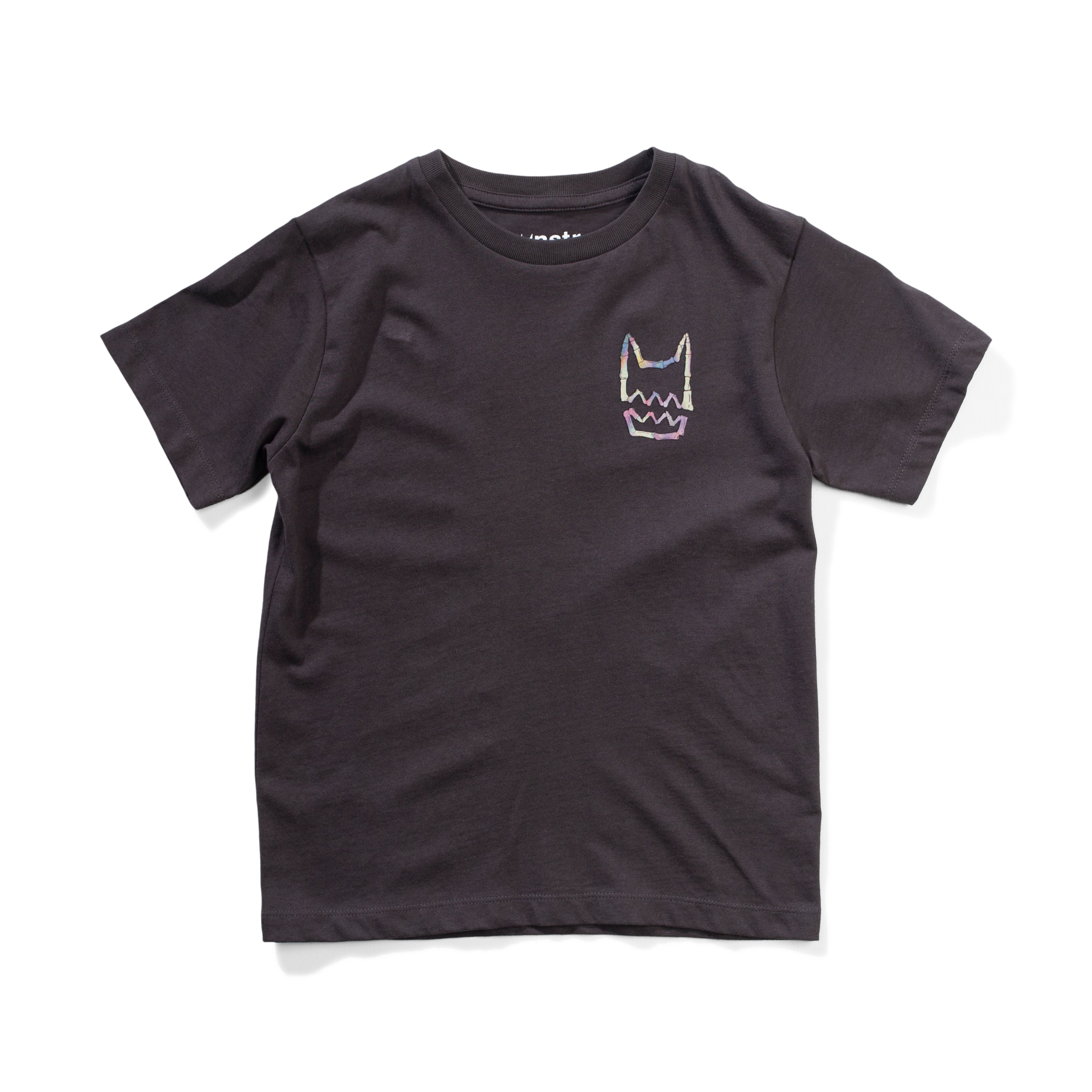 Munster Kids Glow Teeth Short Sleeve Tee - Soft Black