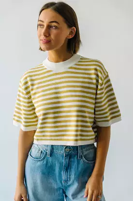 Mustard and White McGregor Striped Tee