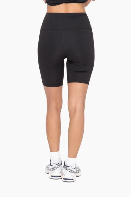 Nala Black High-Waisted Biker Shorts