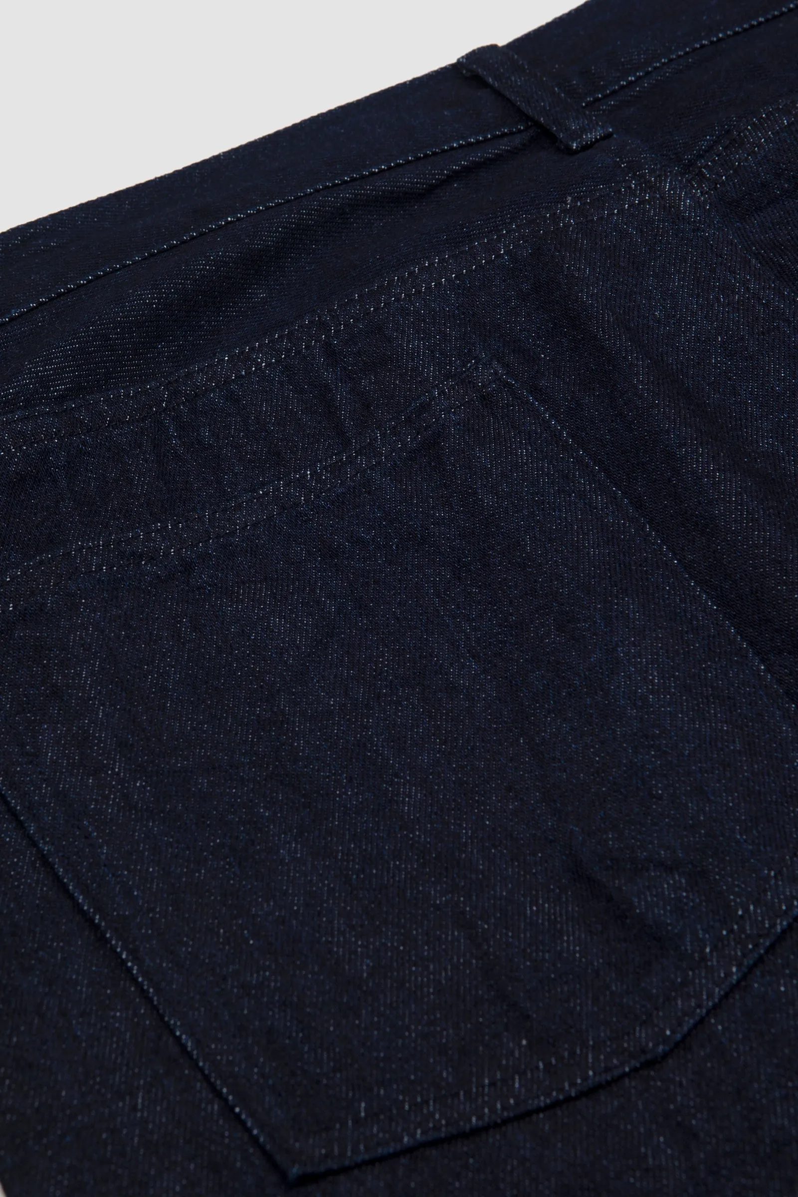 Navy Still By Hand Deep Tuck 12OZ Denim Pants