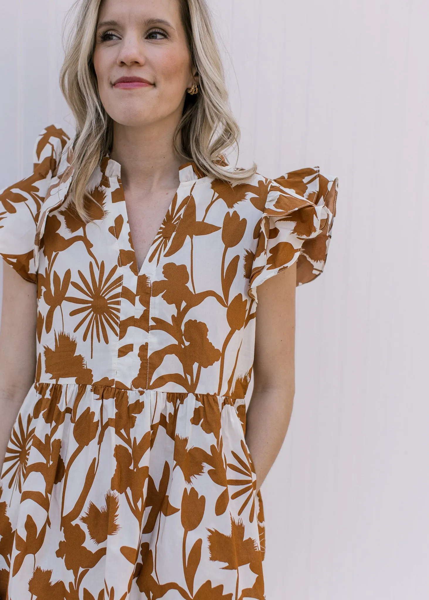 Printed Dress Neutral Ground