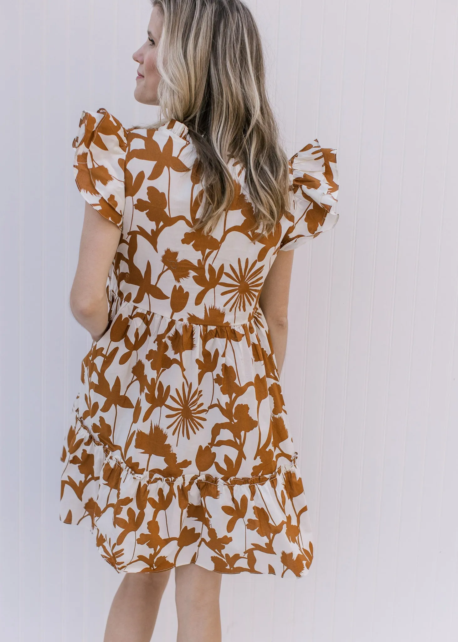 Printed Dress Neutral Ground