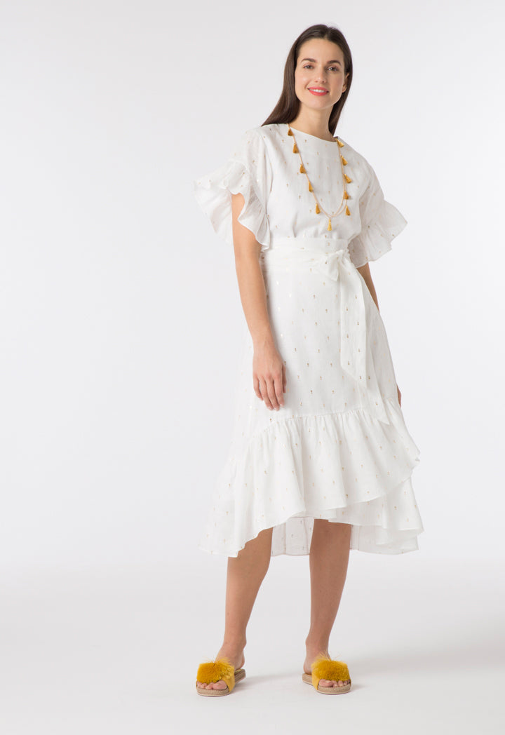 Overlap Linen Dress