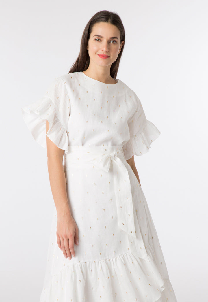 Overlap Linen Dress